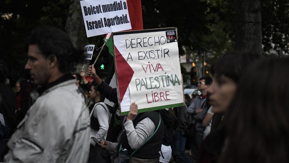 Manifestación en Madrid en apoyo a Palestina