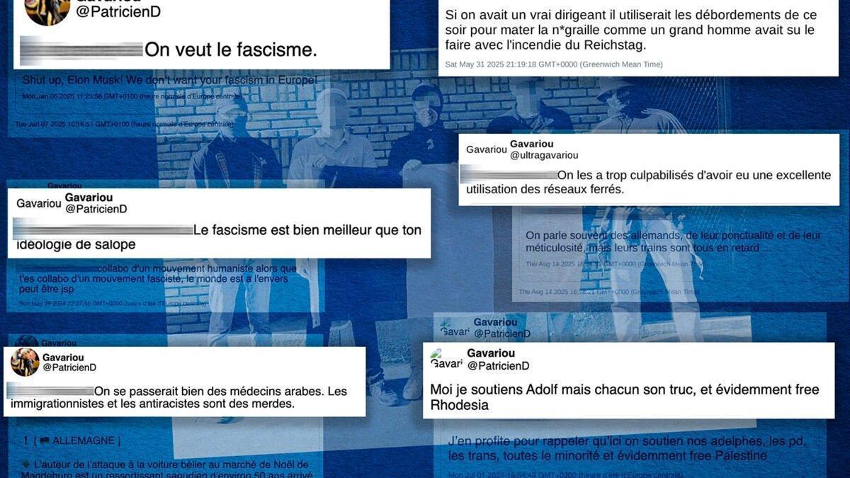 Publicaciones de Quentin Deranque en X.