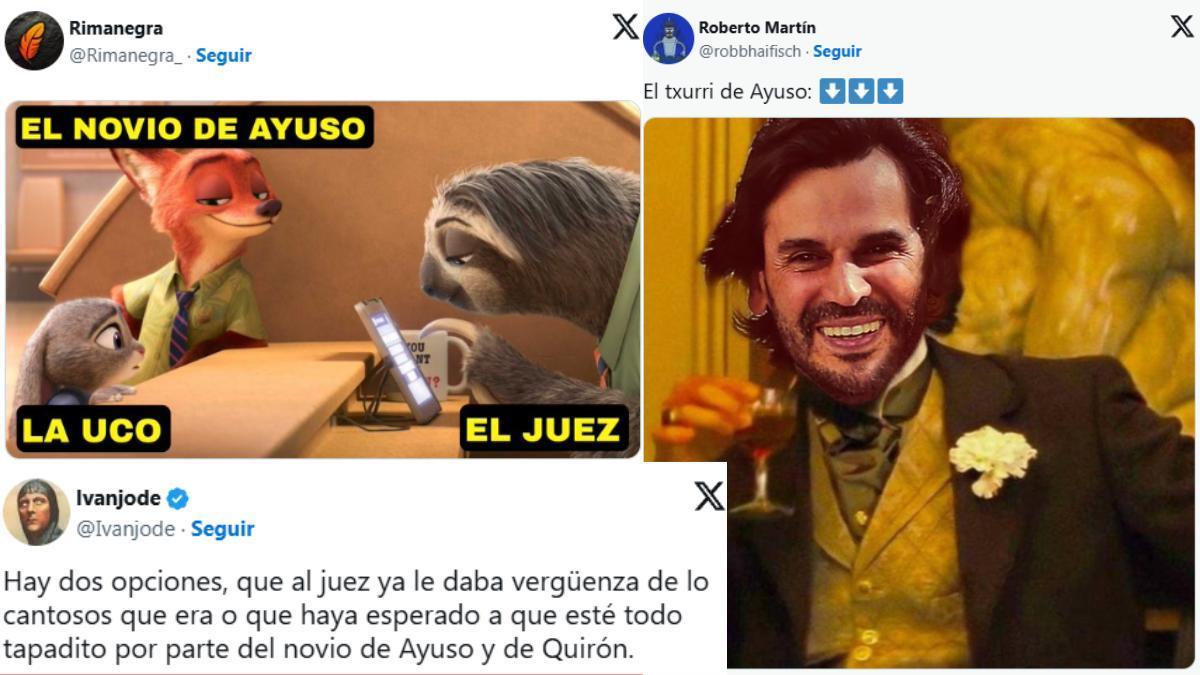 Los usuarios de X y Bluesky opinan sobre que la UCO investigue las cuentas de la pareja de Ayuso