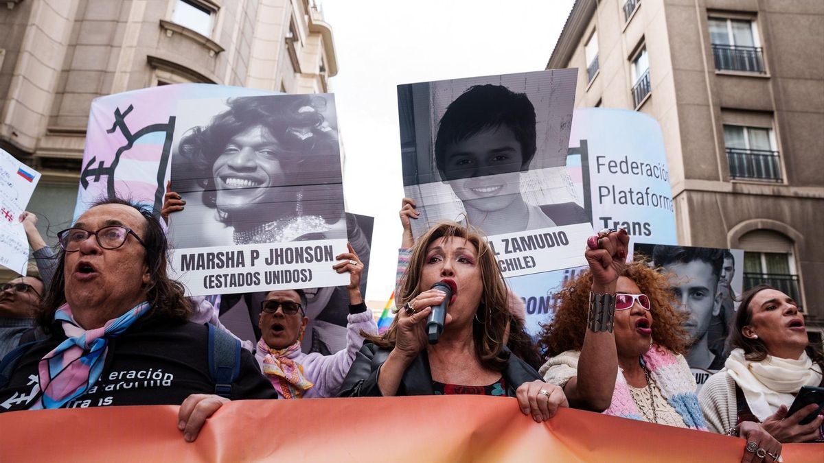 Manifestación contra las agresiones a personas Lgtbi+ y la amenaza a sus derechos, a 28 de marzo de 2026, en Madrid.