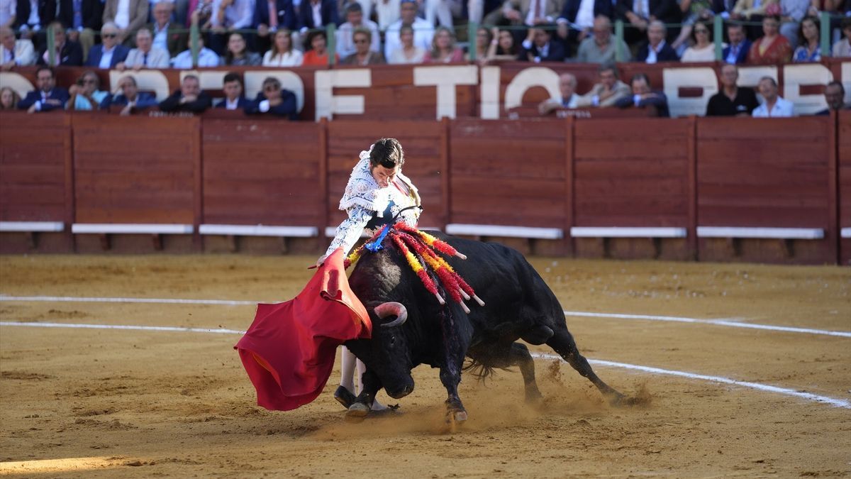 El torero Morante de la Puebla durante la Feria de Jerez de la Frontera, a 24 de mayo de 2025.
