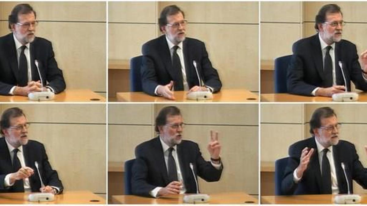 Mariano Rajoy, durante su declaración en el juicio de 'Gürtel'.