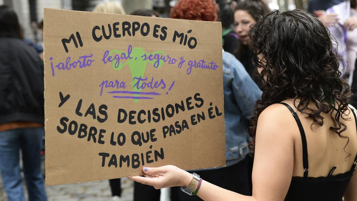 Concentración bajo el lema 'Aborto libre para todas'.