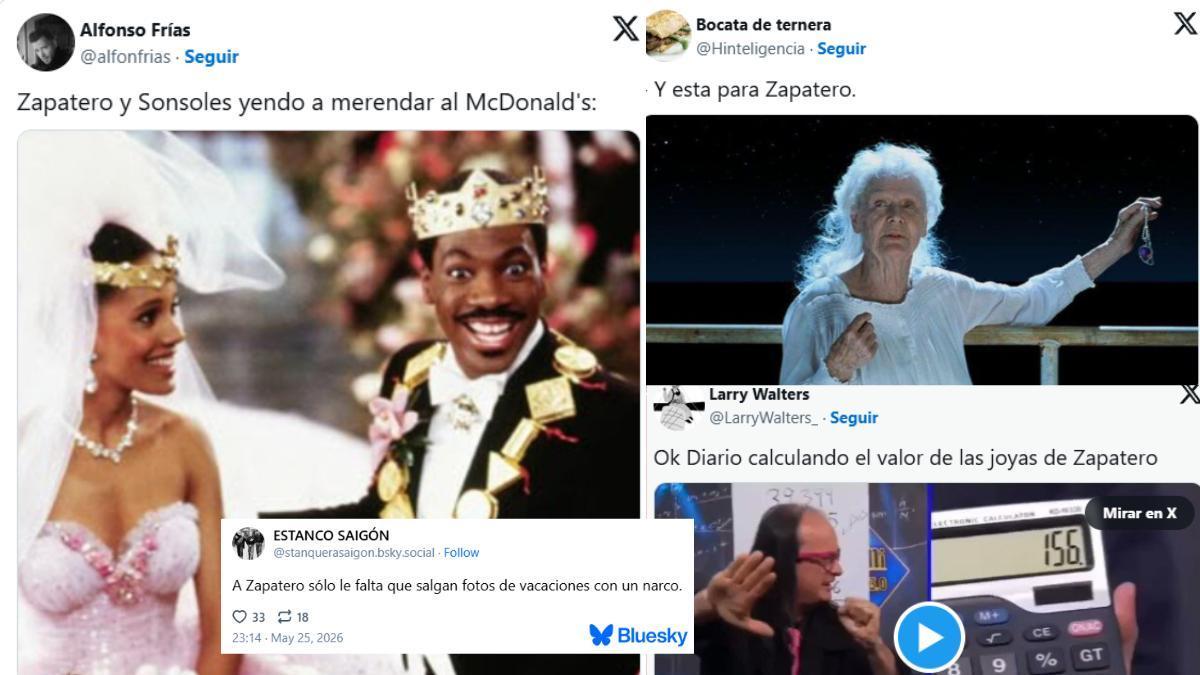 Memes sobre las joyas encontradas en la caja fuerte de Zapatero