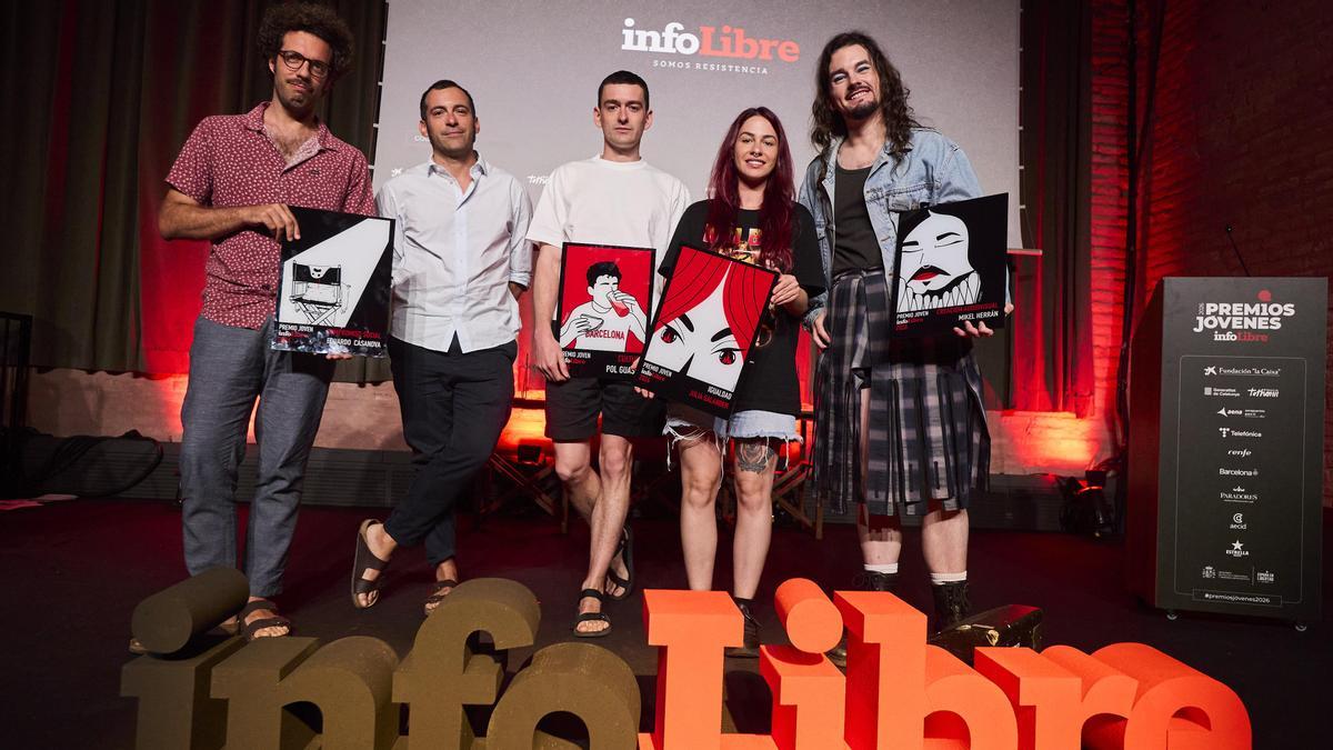 Lluís Galter y Màrius Sánchez, directores de Sidosa; Pol Guasch; Júlia Salander; y Mikel Herrán (PutoMikel).