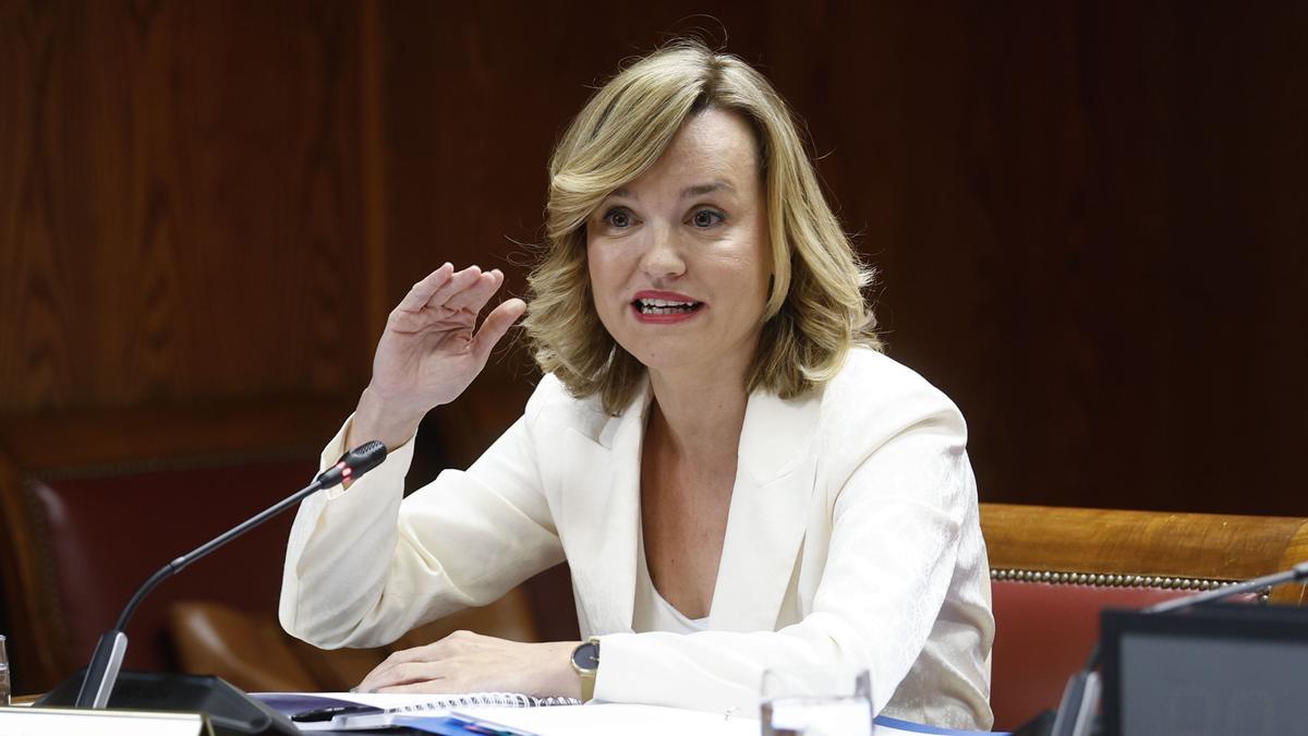 La ministra de Educación y portavoz del Gobierno, Pilar Alegría, comparece en la comisión de investigación del Senado sobre el caso Koldo