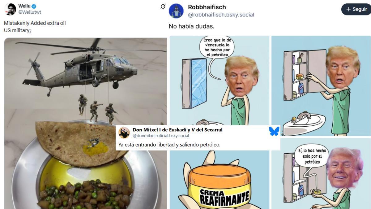 Memes de @robbhaifisch.bsky.social, @Wellutwt y @donmitxel-oficial.bsky.social.