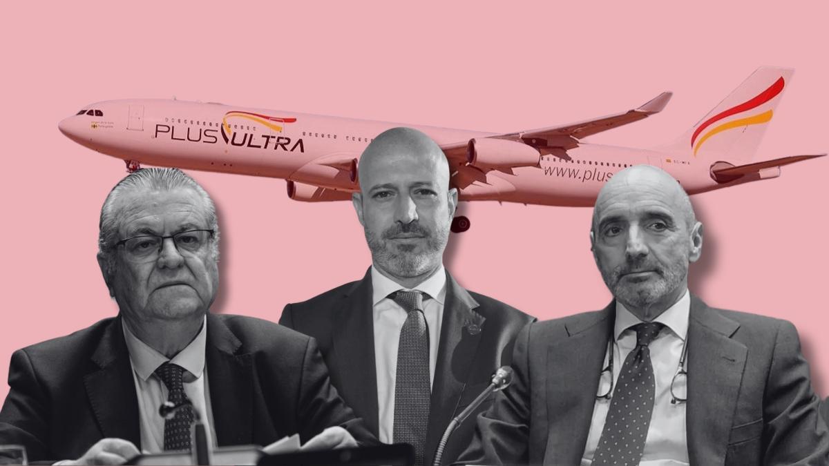 Julio Martínez, dueño de Plus Ultra, Roberto Roselli, CEO de la compañía, y Julio Martínez Martínez, amigo de Zapatero.