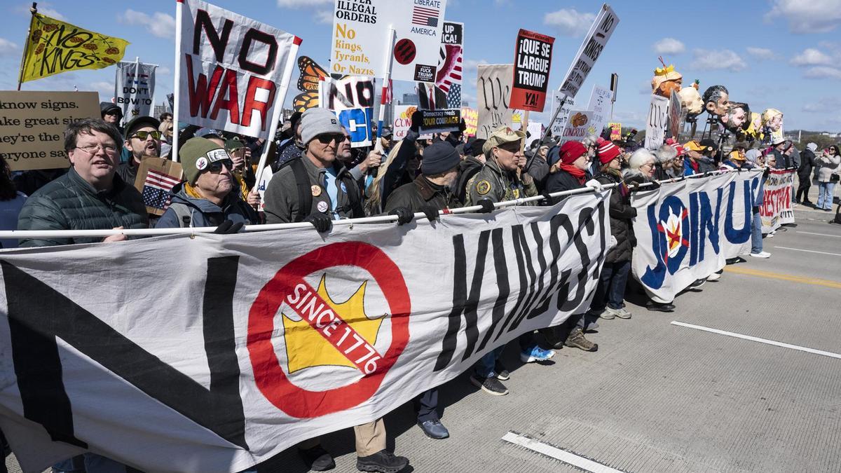 Concentración No Kings en Washington