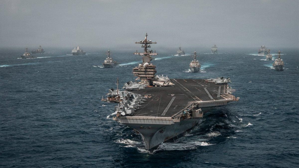 Buques de guerra de la Armada de EEUU desplegados en Medio Oriente.