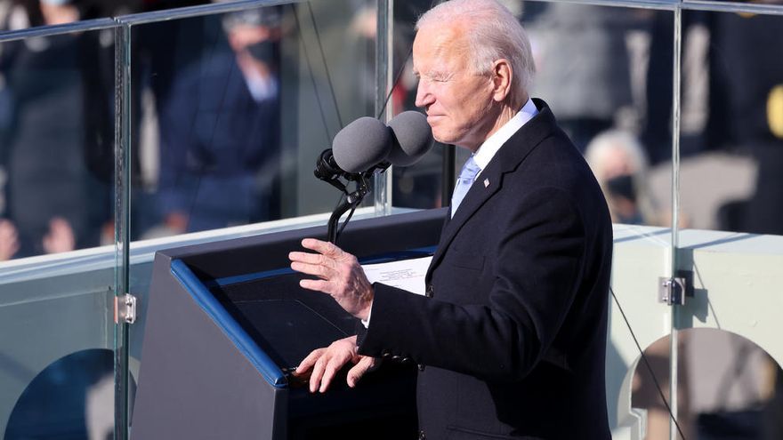 Joe Biden, durante su toma de posesión como Presidente de EEUU.