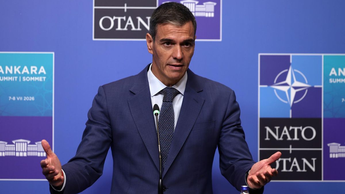 Pedro Sánchez durante la rueda de prensa de la Cumbre de la OTAN 2026 en Ankara, Turquía