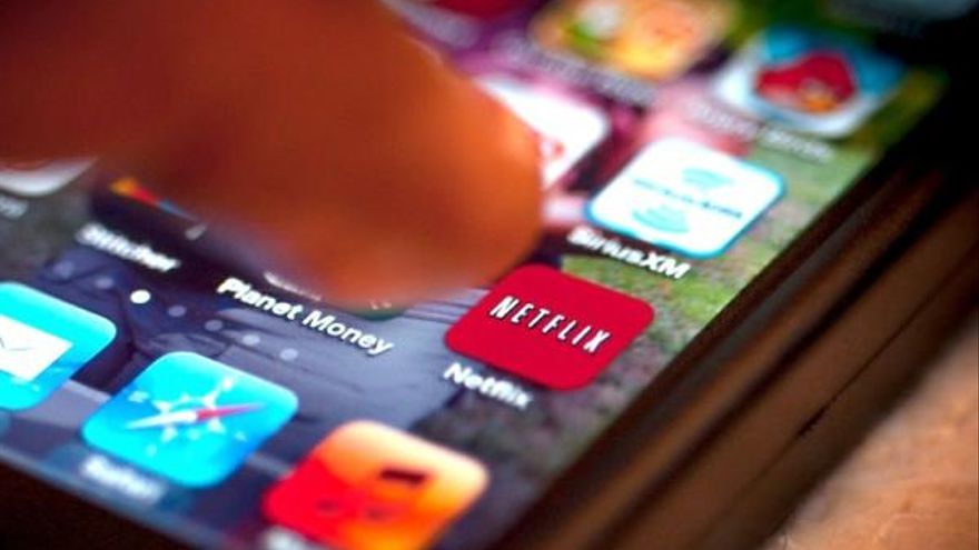 La aplicación de Netflix en un dispositivo móvil.