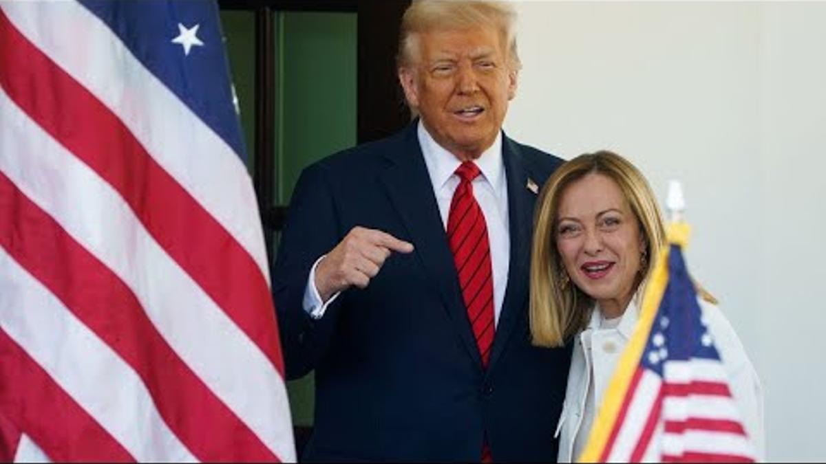 Donald Trump y Giorgia Meloni.