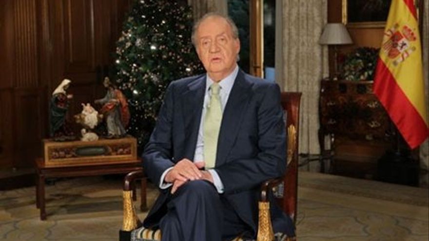 El rey durante un discurso navideño.