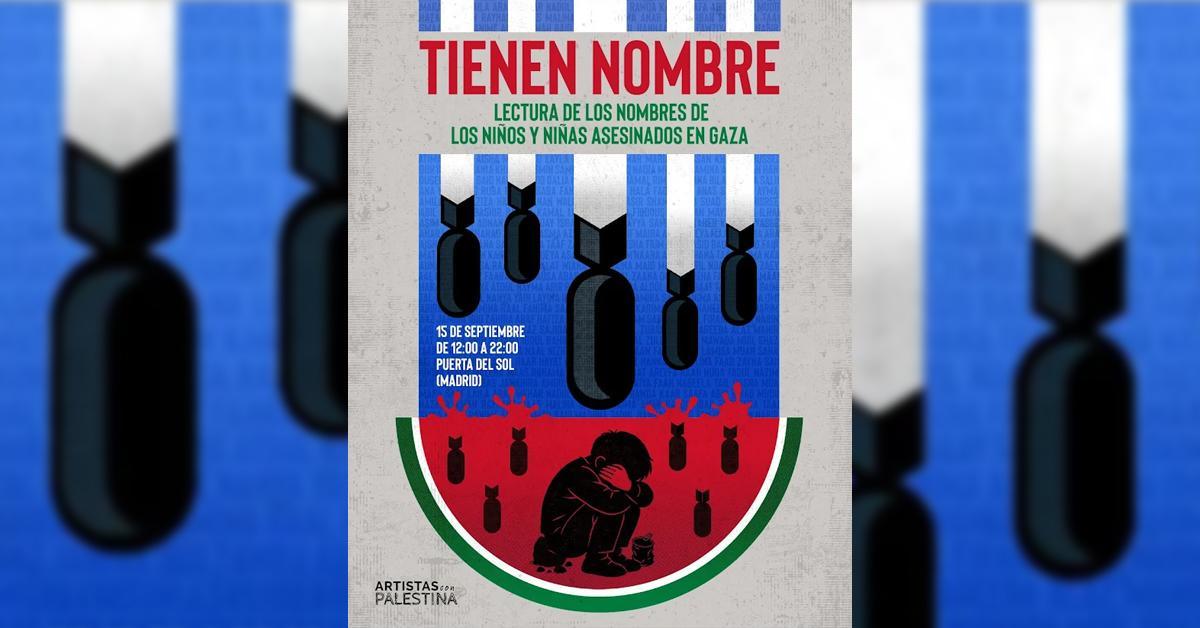 "Es un acto de dignidad y memoria": artistas y ONGs leerán los nombres de los niños asesinados en Gaza