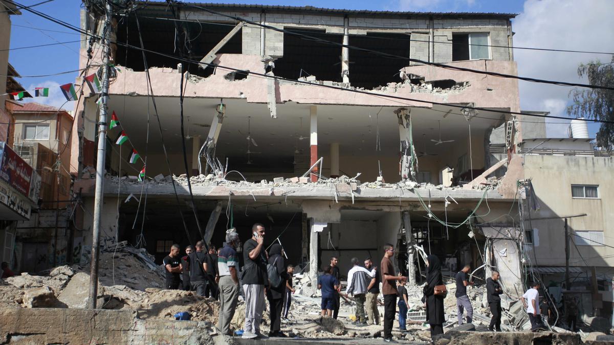 Vivienda destruida en Cisjordania.