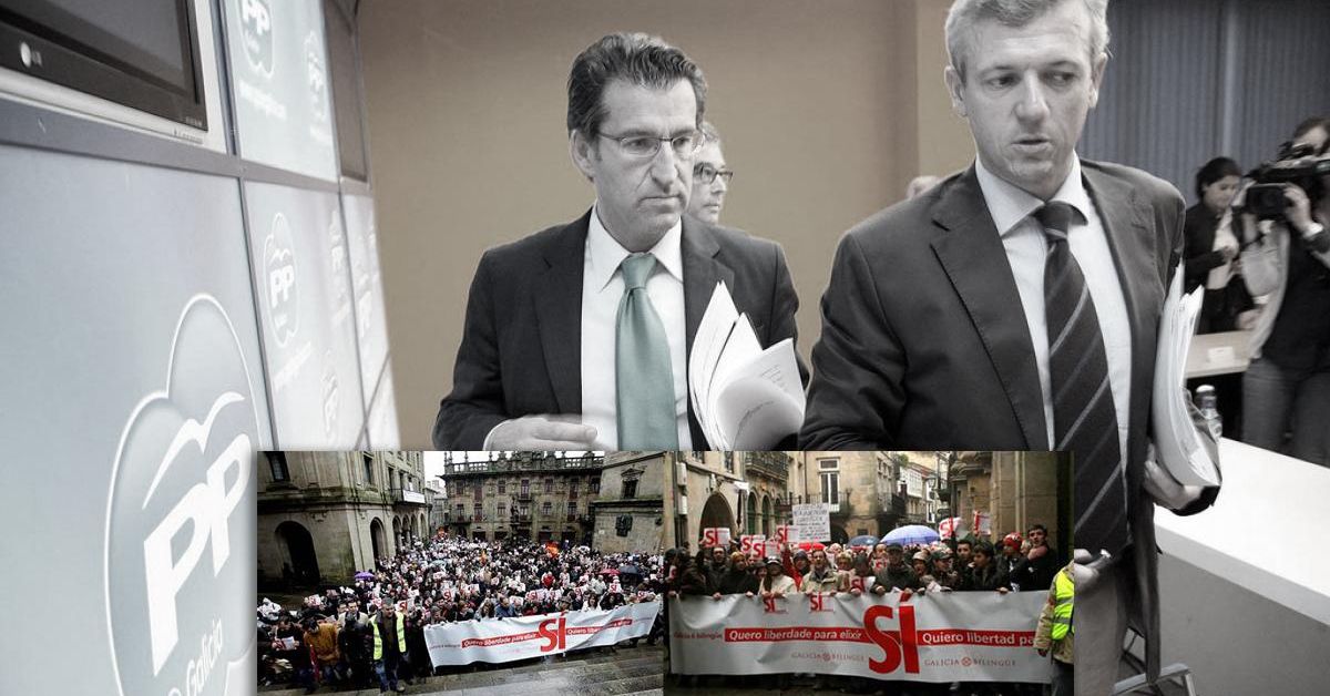 La foto de Rueda en una manifestación contra el gallego reaparece 15 ...