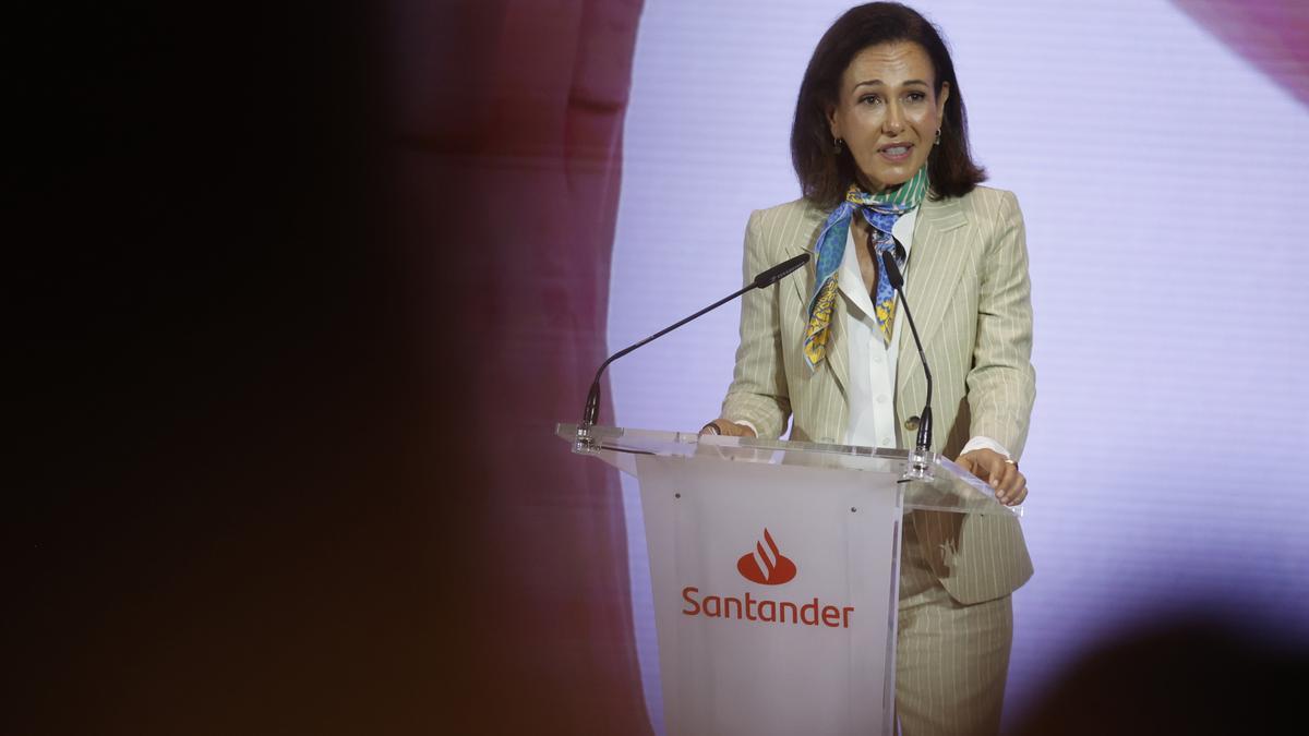 Ana Botín durante un acto del Banco Santander en Madrid (España).