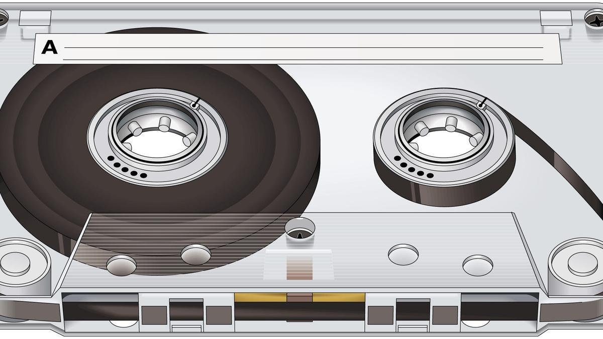 Ilustración de una cinta de cassette.