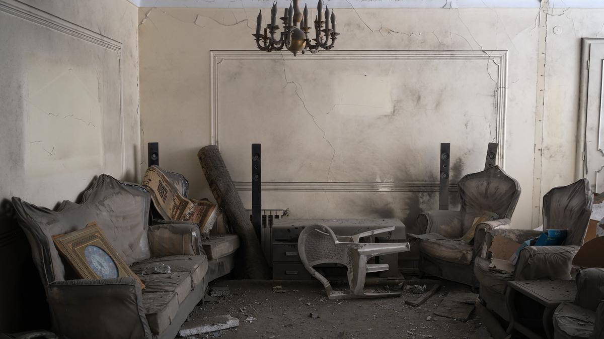 El salón de una casa del barrio de Haft Chenar de Teherán.