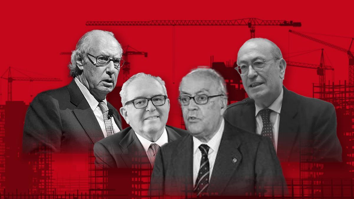 Miguel Boyer, Eduardo Serra, Leopoldo Calvo-Sotelo y Nicolás Redondo Terreros.