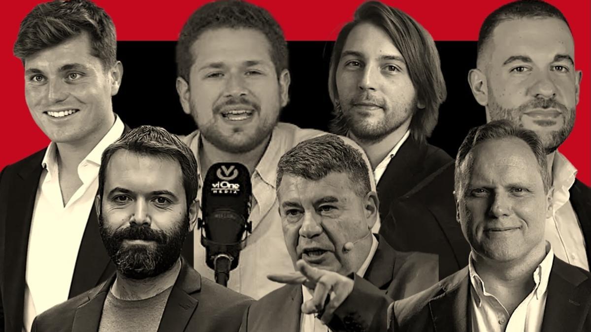 Vito Quiles, Juan Ramón Rallo, Jano García, Miguel Anxo Bastos, Juan Soto Ivars, Daniel Lacalle y Roberto Vaquero.