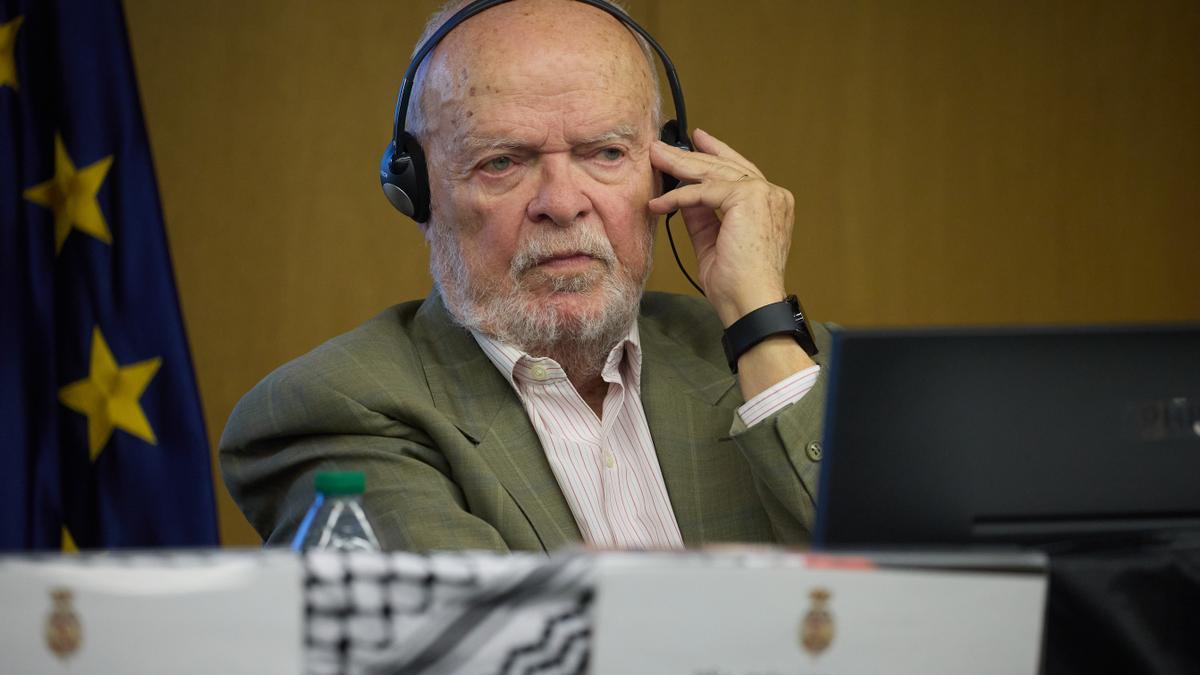 El magistrado emérito del Supremo, José Antonio Martín Pallín, durante un acto en el Congreso, en 2024.