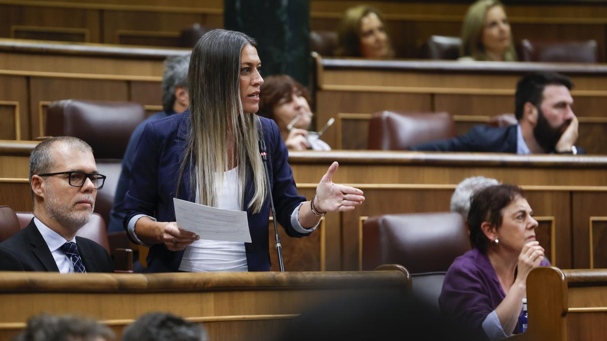 Míriam Nogueras (Junts), en la sesión de control en el Congreso.