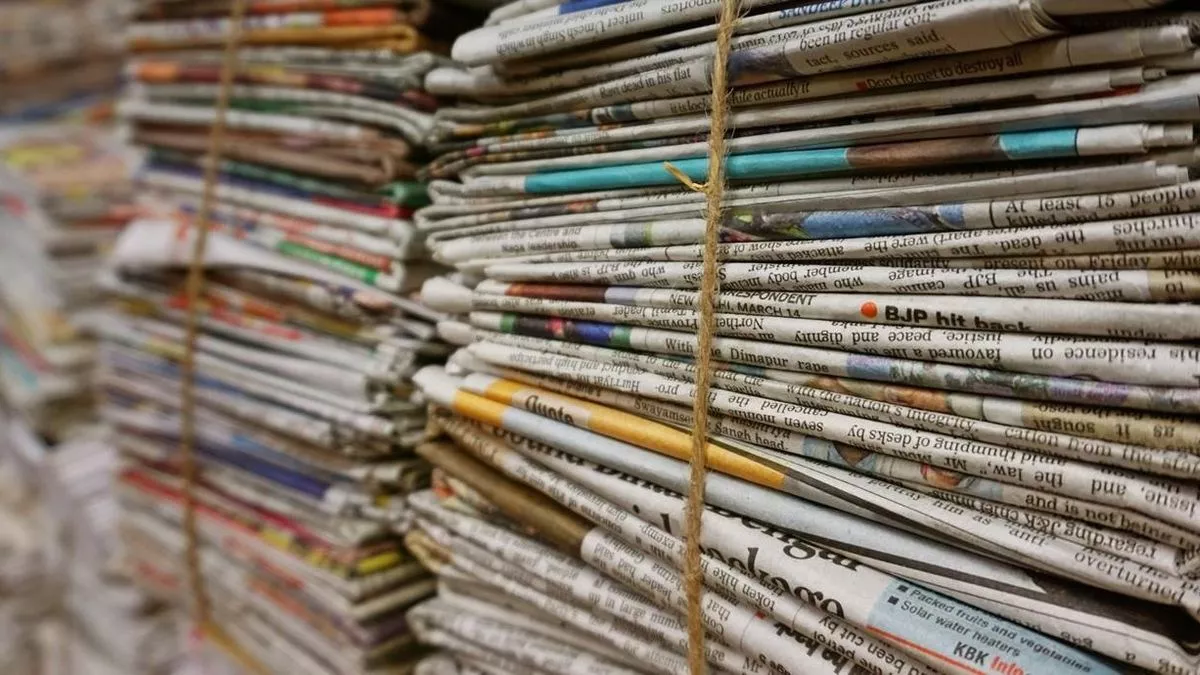 Bloques de periódicos.