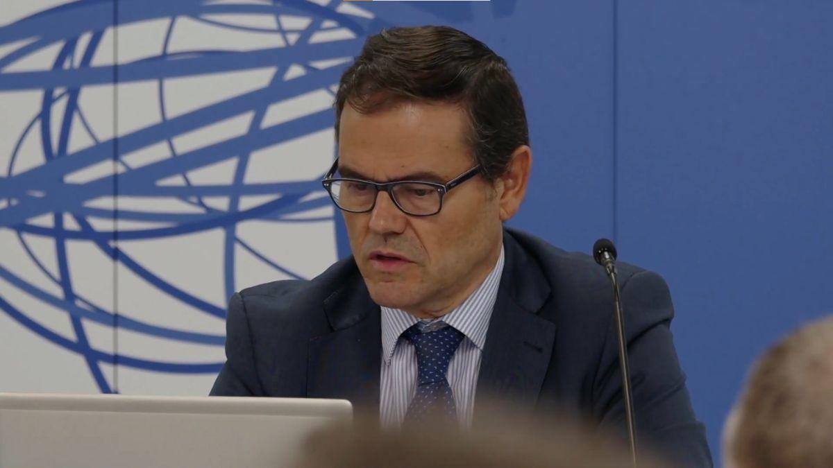 Óscar del Amo Galán, en un acto de la Agencia Tributaria de Madrid