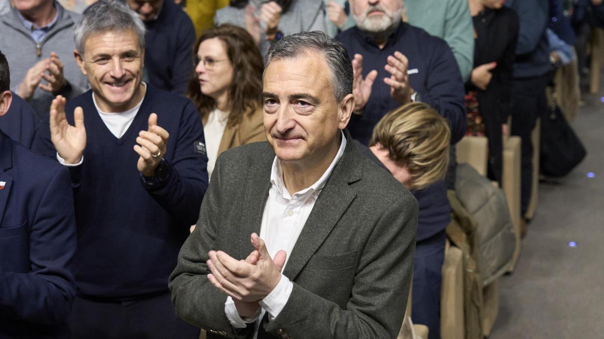 El presidente del PNV, Aitor Esteban, en la IX Asamblea General del partido