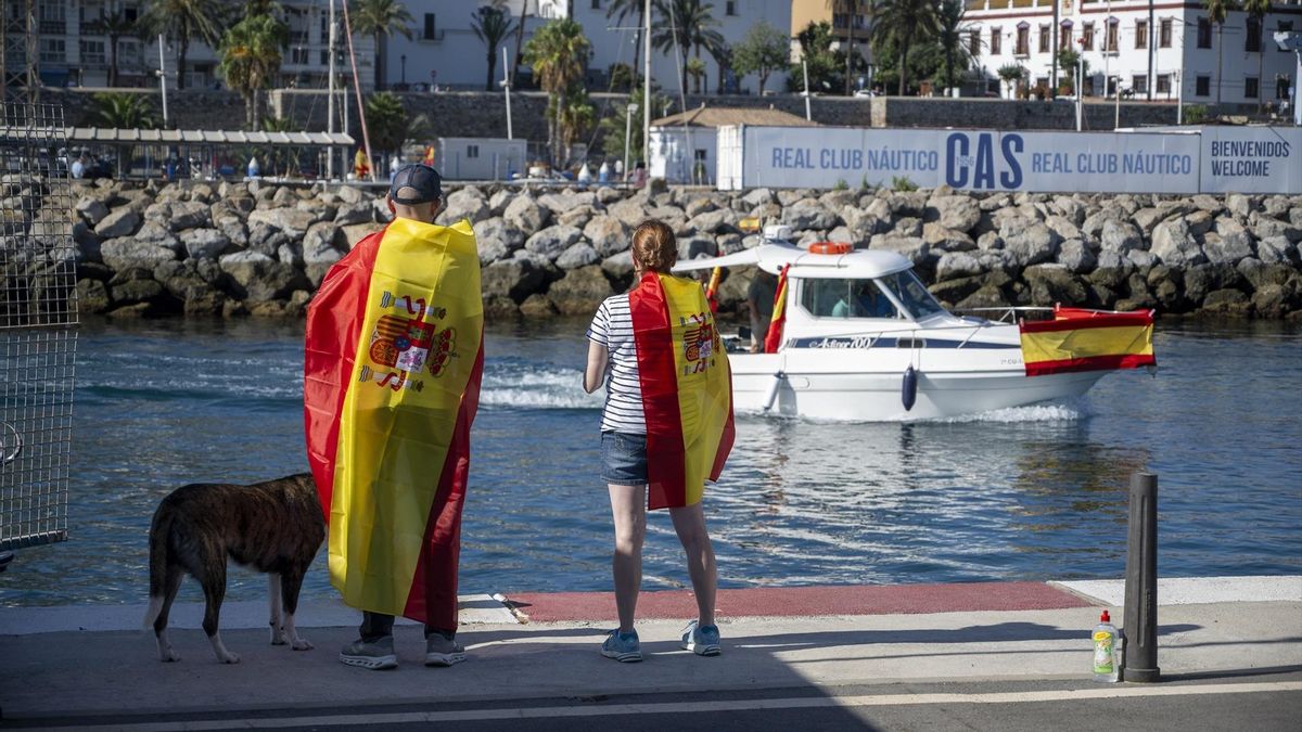 La "Flotilla solidaria" o "Armada de la Solidaridad", a 30 de agosto de 2026, en Ceuta (España).