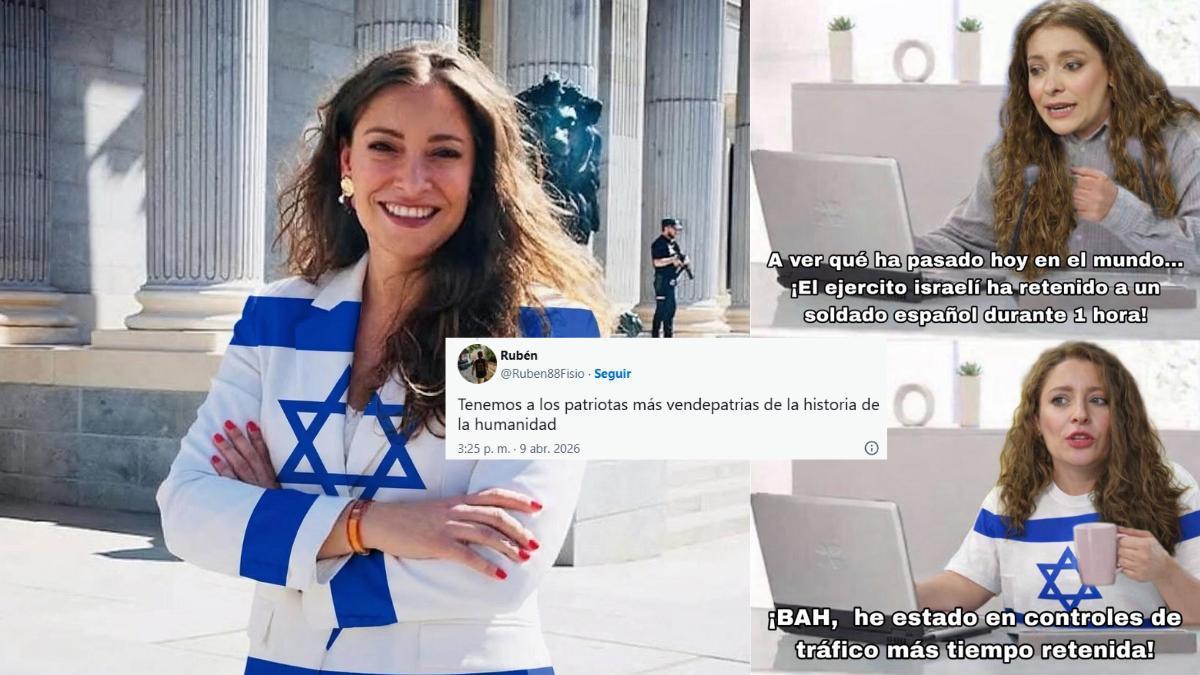 Memes de X y Bluesky sobre Ester Muñoz defendiendo a Israel.