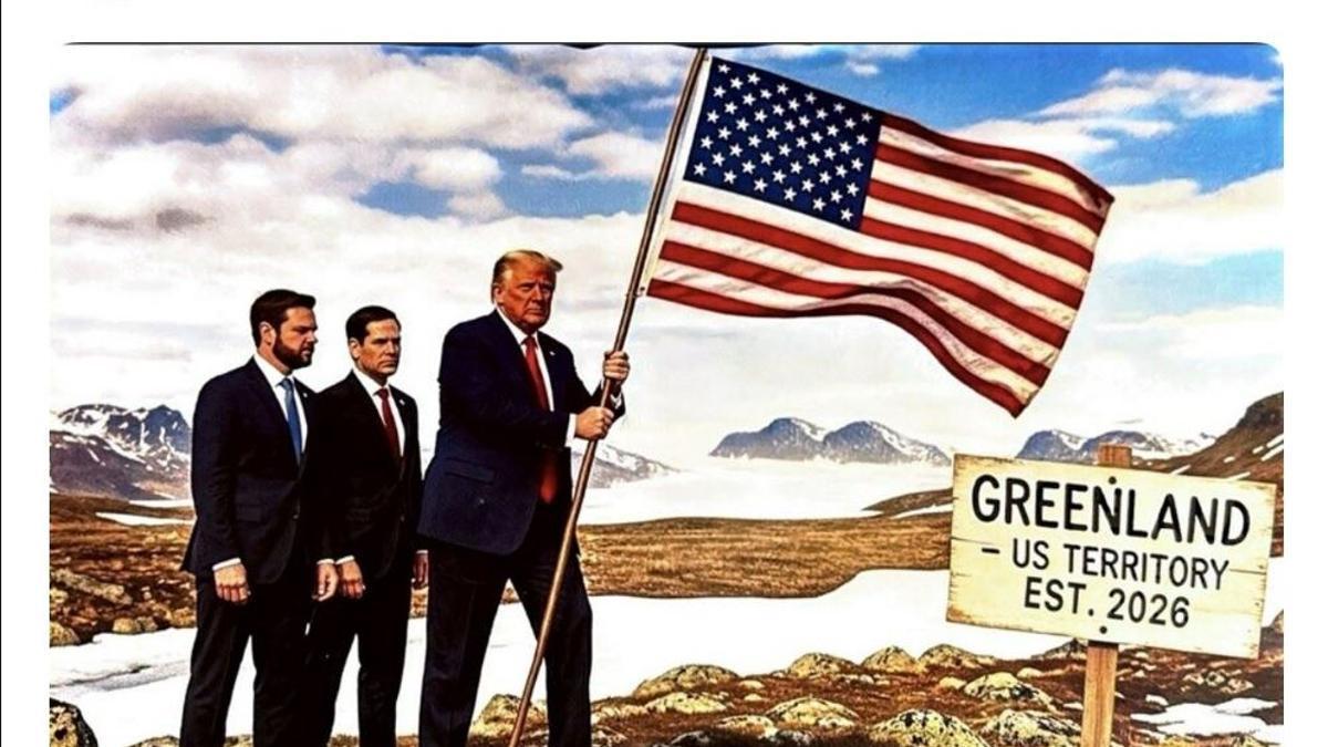 El presidente de Estados Unidos, Donald Trump, en una imagen creada con Inteligencia Artificial (IA).