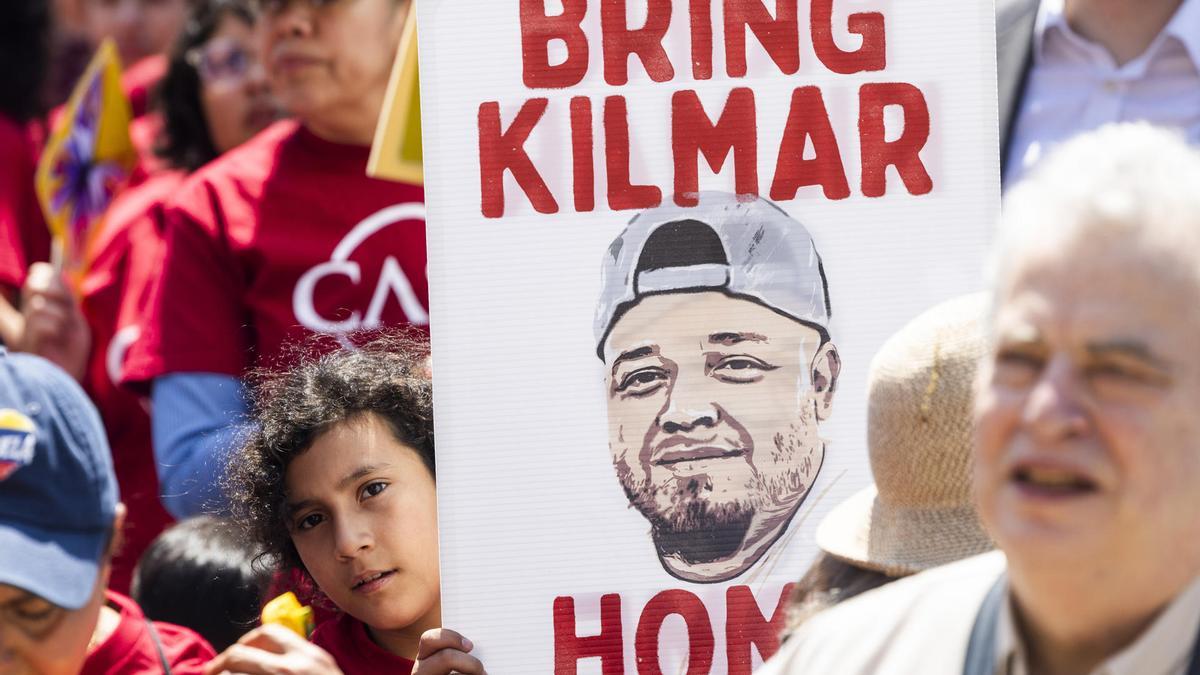 Manifestación por la liberación de Kilmar Ábrego García en Washington DC