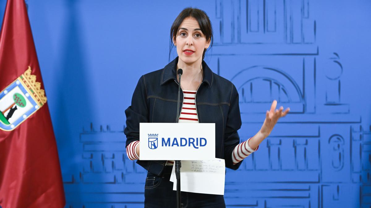 La portavoz de Más Madrid en el Ayuntamiento, Rita Maestre, durante una sesión ordinaria del Pleno del Ayuntamiento de Madrid.