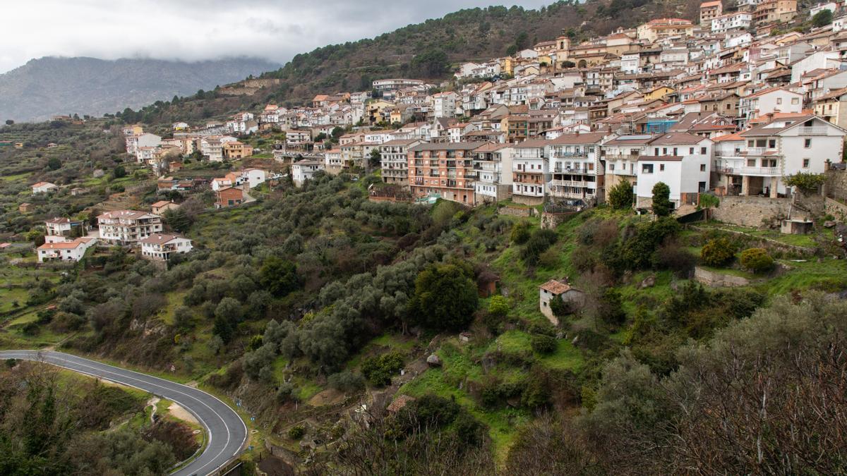 Vista de Pedro Bernardo, en Ávila, Castilla y León (España).