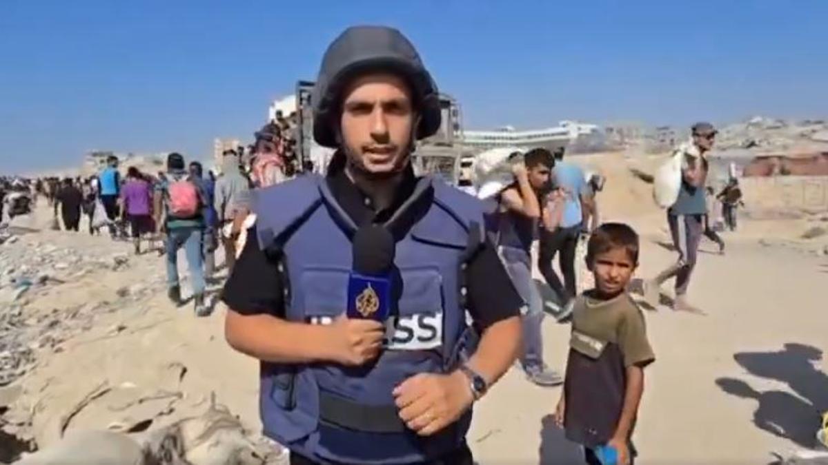 El reporter de Al Jazeera Anas al Sharif.