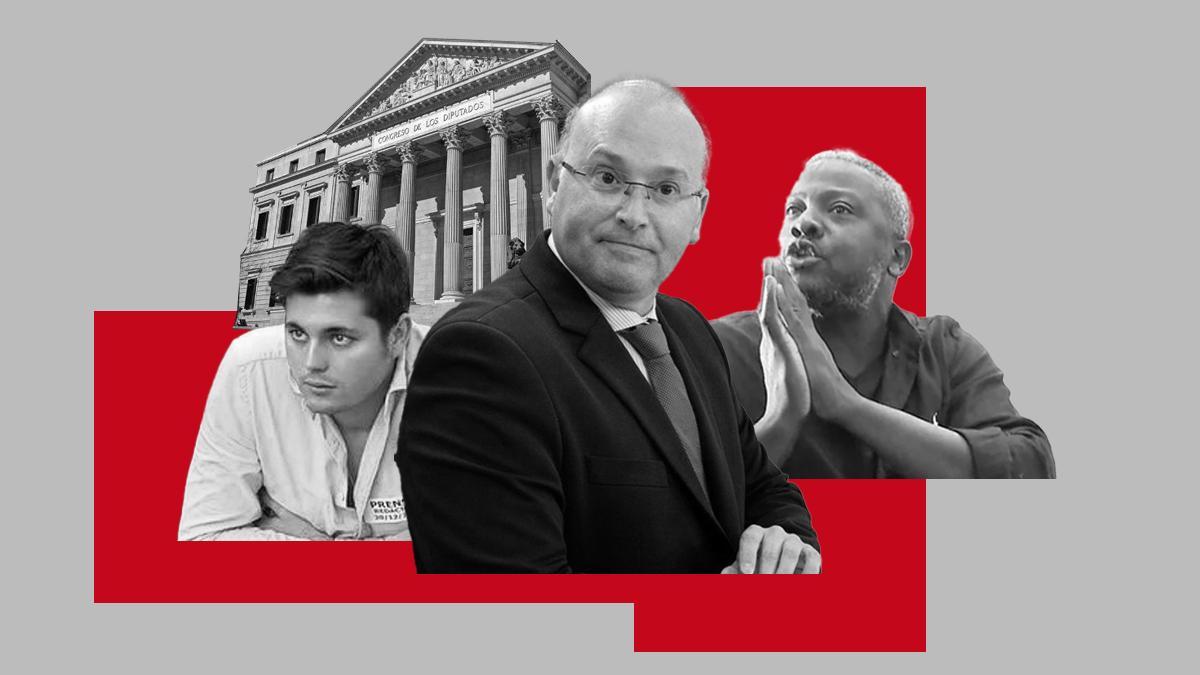 Vito Quiles, Miguel Tellado y Bertrand Ndongo.