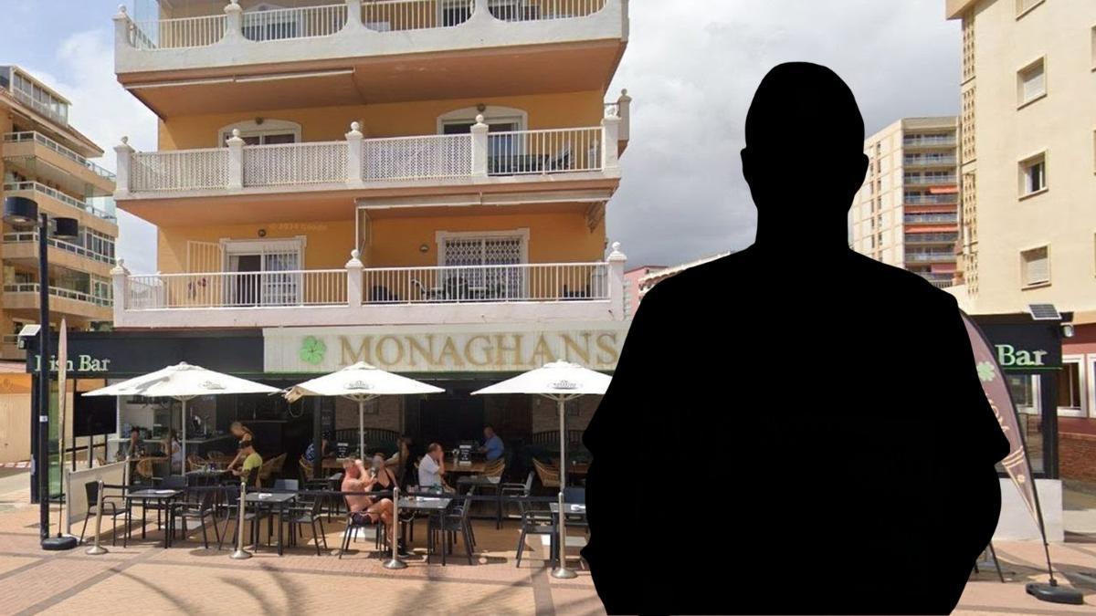 Pub Monaghans de Fuengirola con silueta de uno de los integrantes de los clanes