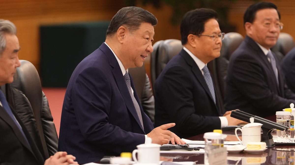 El presidente chino Xi Jinping en una reunión en Pekín (China).