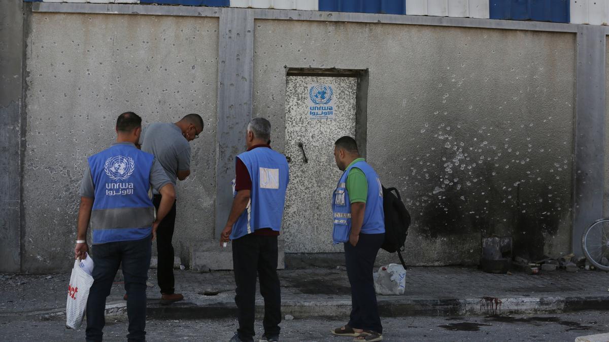 Trabajadores de la UNRWA en Gaza