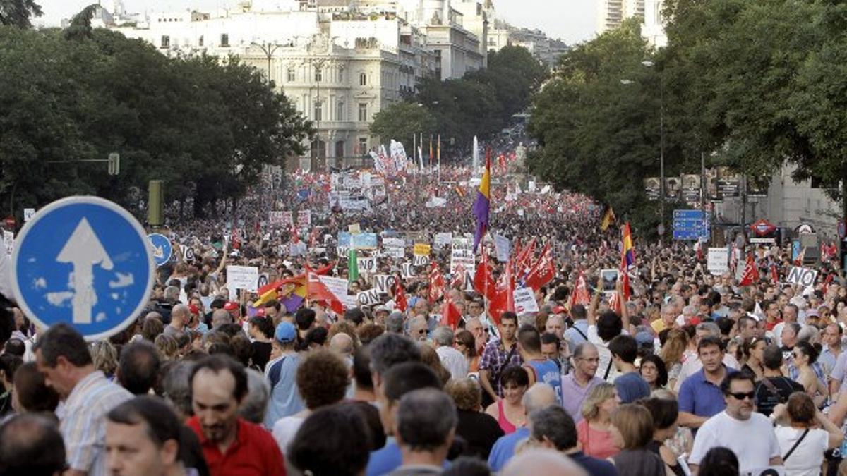 Primera manifestación de la Cumbre Social, el 15 de septiembre de 2012.