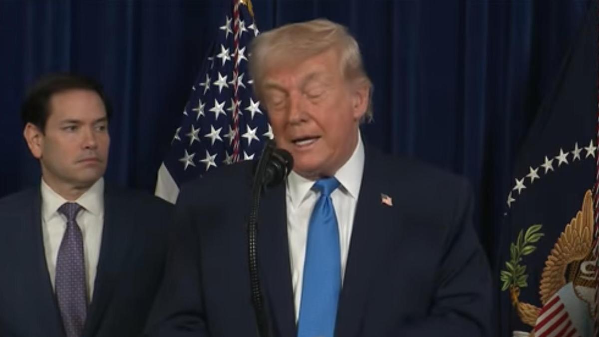 Donald Trump comparece en Mar-a-Lago