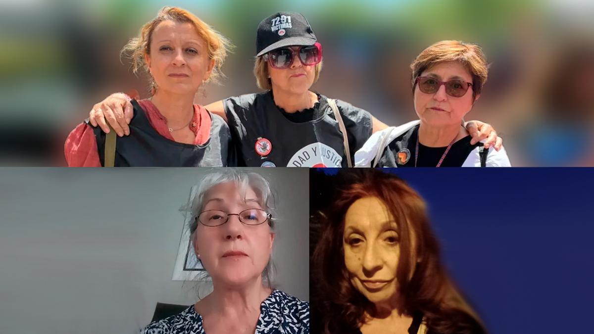 Arriba, Maite Rodríguez (i) y Carmen Martín (c). Abajo, Ramona Carvajal (i) y María Amor Gutiérrez (d).