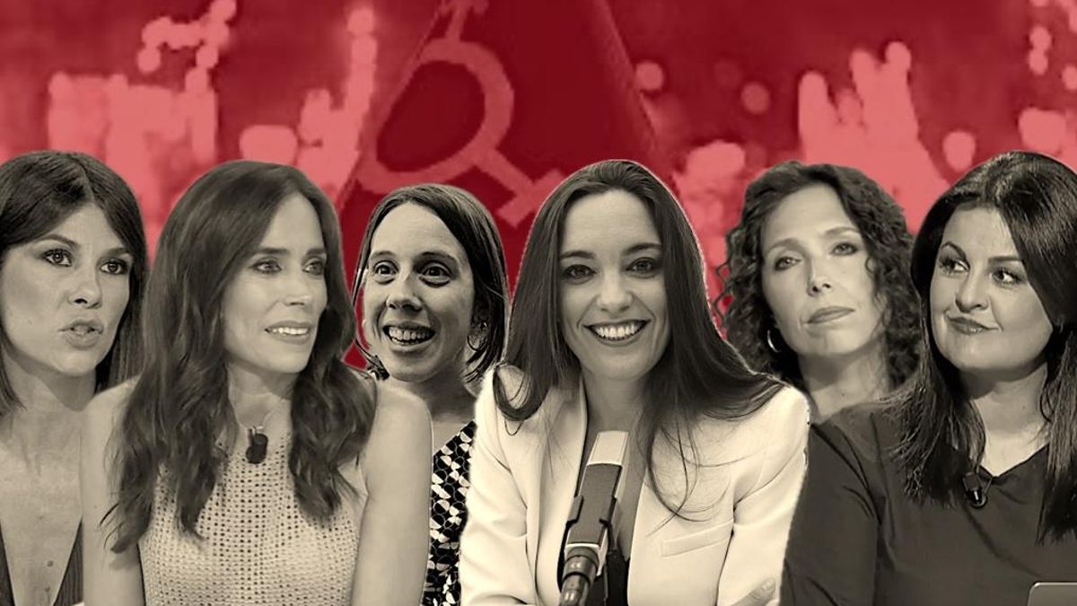 Las tertulianas con más programas diferentes: Ainhoa Martinez, Pilar Velasco, Paloma Esteban, Marta García Aller, Marta Nebod y Ketty Garat.