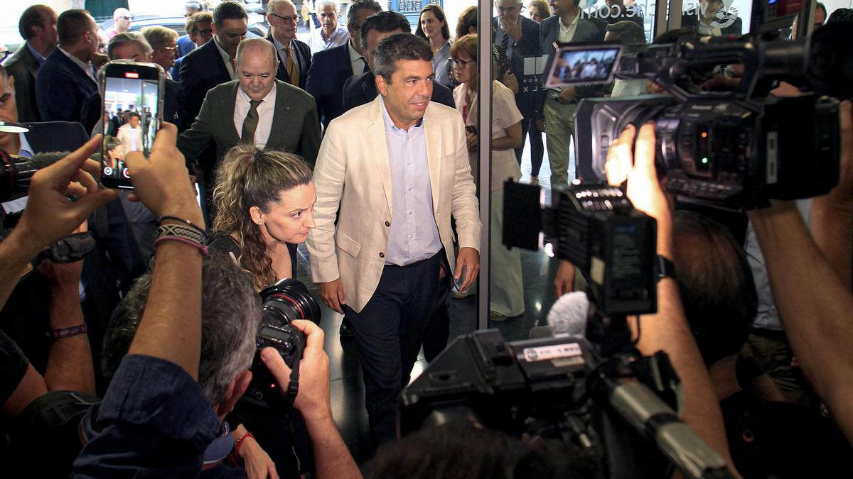 El president de la Generalitat valenciana, Carlos Mazón, este viernes en Alicante.