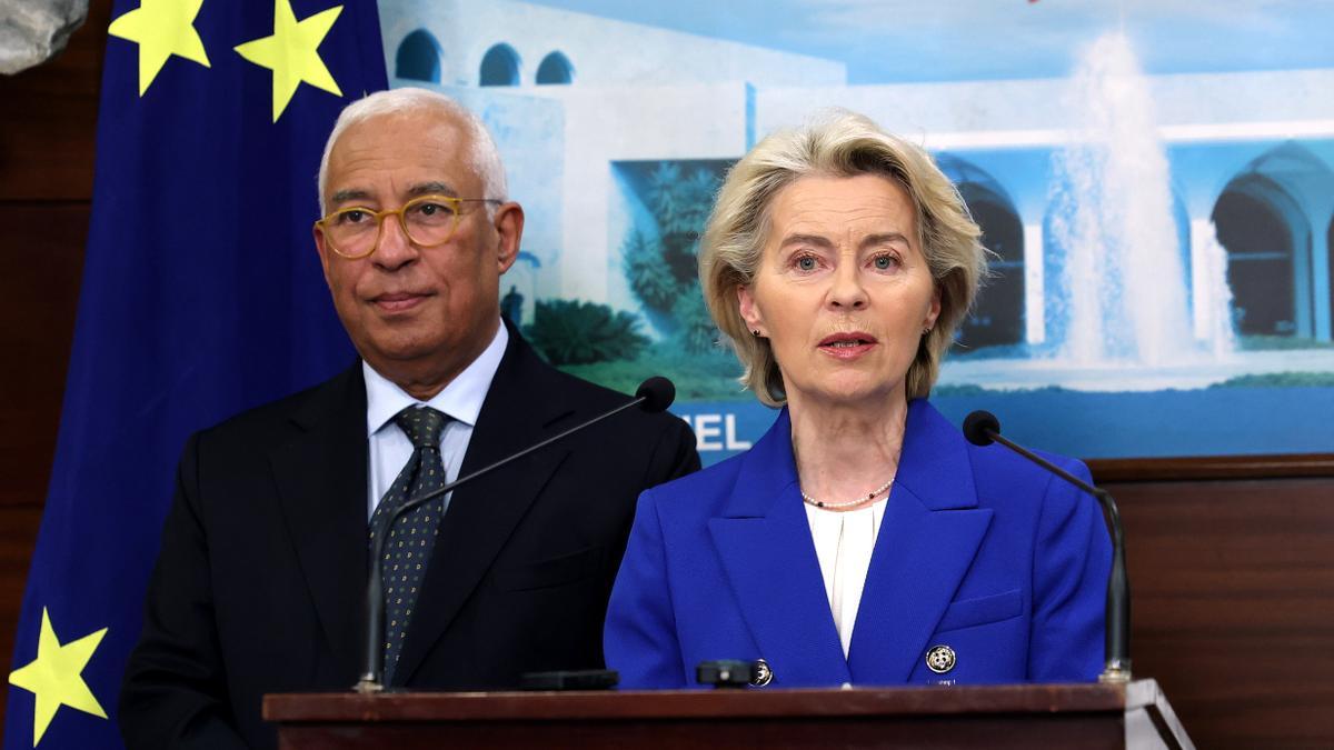 Ursula Von der Leyen y Antonio Costa durante una reciente visita a Líbano.