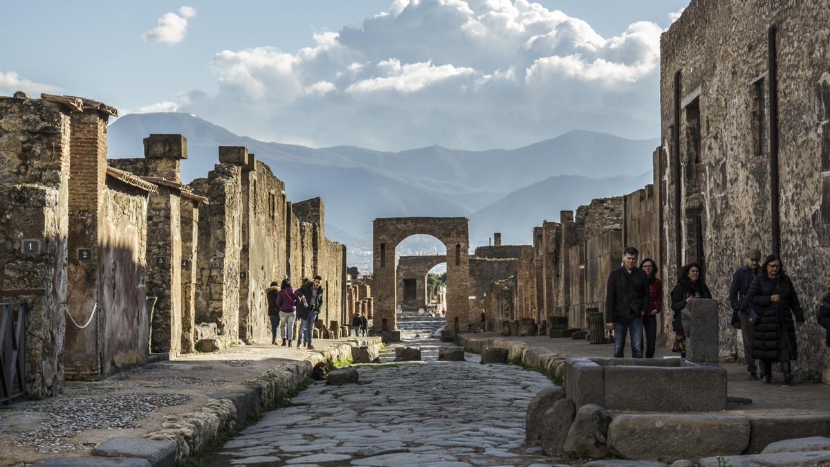 Imagen de las calles de Pompeya.